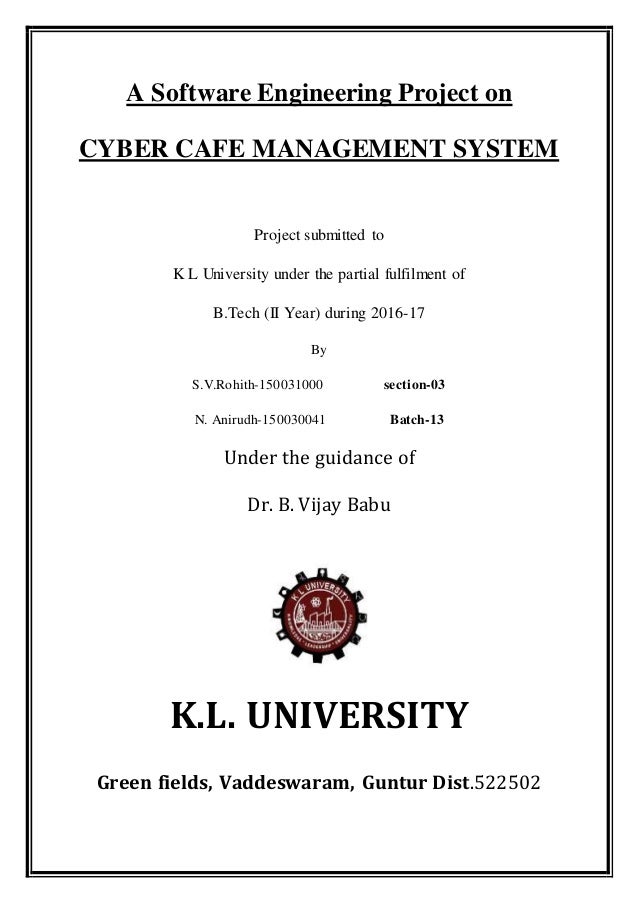 internet cafe time monitoring system thesis